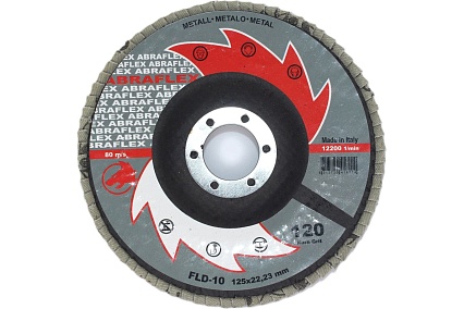 Лепестковые тарельчатые круги FLD-10 D125 мм, P120 R2R 8030-10125120