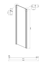 Душевой уголок Ambassador Intense 160x110 110022205IBB-110IBB тонированный, черный