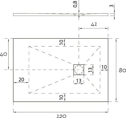 Поддон для душа Aquanet Pleasure 120x80 серый камень