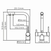 Смеситель для кухни WasserKRAFT A8367, под фильтр, черный матовый