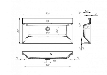 Тумба с раковиной BelBagno Vittoria 90 см