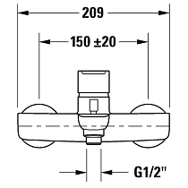 Смеситель для ванны Duravit B.1 B15230000010