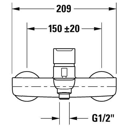 Смеситель для ванны Duravit B.1 B15230000010