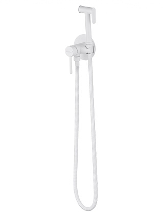 Смеситель Wonzon&Woghand Stick WW-88829902-MW с гигиеническим душем, белый матовый