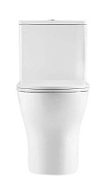 Унитаз-компакт Aquatek Гелиос AQ2816T-00 безободковый, смыв торнадо, с микролифтом