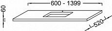 Столешница под раковину Jacob Delafon Parallel 60 см EB53-0600-E10 квебекский дуб