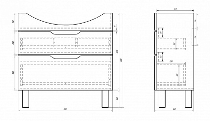 Тумба с раковиной Dreja Laguna Plus 85, белая