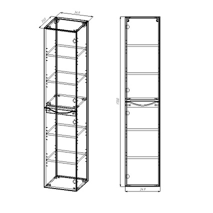 Мебель для ванной Vincea Mia 120 см V.Oak