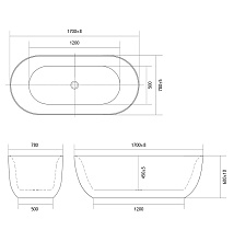 Акриловая ванна Aquatek Афина AQ-44778 170х78 см