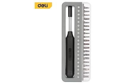 Набор прецизионных отверток Deli DL241041 40 бит, сталь S2 + Cr-V, пластиковый кейс 147039