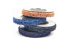 Диск коралловый зачистной 100 мм, 4 шт, фиолетовый/черный/оранжевый/синий Vitatools C-100-4sht