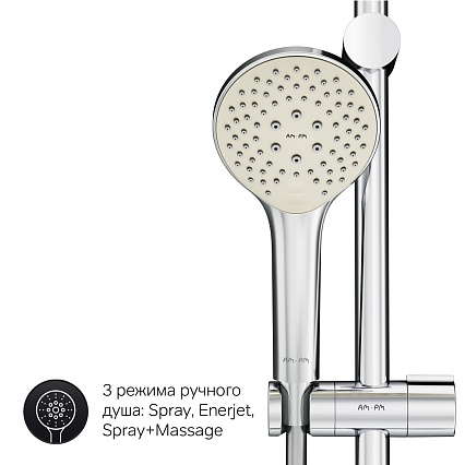 Душевая стойка Am.Pm Gem F0790420 ShowerSpot с термостатом, хром