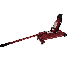 Гидравлический подкатной домкрат 3т +кейс /красный//подъем 390 мм Autovirazh AV-076013