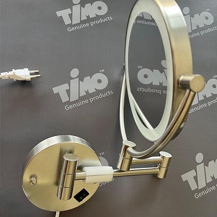 Зеркало косметическое Timo Saona 13376/13 с подсветкой, никель