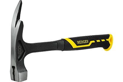 Молоток кровельщика Berger BG цельнокованый 600 г., магнит, 3-хкомпонентная рукоятка,BG1528