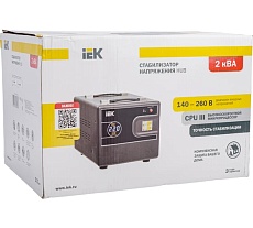 Однофазный стабилизатор напряжения IEK переносной 2кВА HUB IVS21-1-002-13