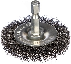 Дисковая гофрированная щетка АТАКА №081 5405006120 d 50 для дрели шестигранный хвостовик 22385