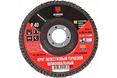 Круг шлифовальный лепестковый торцевой 125х22 мм, Р40 (компл. 10 шт.) HEADROCK 688-010-040
