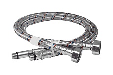 Гибкая подводка для смесителей ELKA 1/2&quot; х М10 х 150 см, пара, нержавеющая сталь, гайка ИС.100309