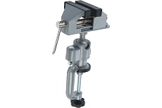 Мини-тиски Тундра алюминиевые винтовой зажим, поворотный шарнир, 75 мм 7003026