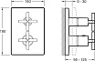 Смеситель для ванны Jacob Delafon Modulo E75395-CP внешняя часть, термостат