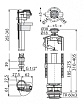 Выпускной комплект AlcaPlast SA2000S 1/2" со стоп кнопкой