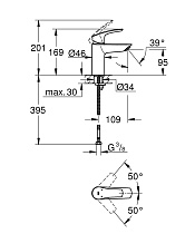 Смеситель для раковины Grohe Eurosmart 32467003