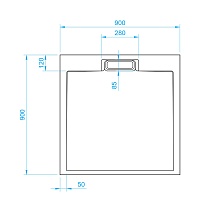 Поддон для душа RGW STL-W 90x90 16211099-01, белый