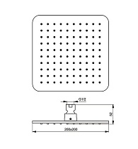 Верхний душ Ideal Standard IdealRain Cube M1 B0024AA