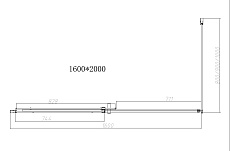 Душевой уголок Vincea Dice VSR-4D8016CLB 160x80 черный, стекло прозрачное