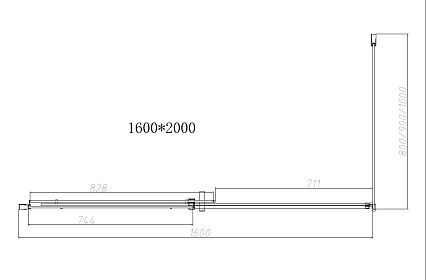 Душевой уголок Vincea Dice VSR-4D8016CLB 160x80 черный, стекло прозрачное