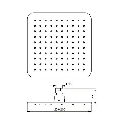 Верхний душ Ideal Standard IdealRain Cube M1 B0024AA