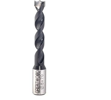 Сверло глухое Премиум HW 8x70 мм, S10x20 мм, RH Greatwood TL00000943