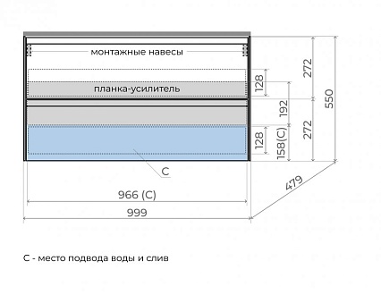 Мебель для ванной Style Line Лима 100 см графит