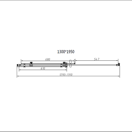 Душевая дверь Vincea Como-N VDS-4CN130CLB 130x195 черный, прозрачная