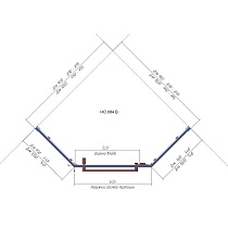 Душевой уголок RGW Hotel HO-084 90x90 хром, прозрачное