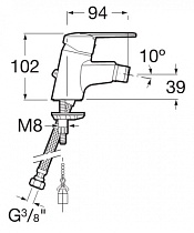 Смеситель для биде Roca Victoria 5A6125C00