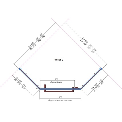 Душевой уголок RGW Hotel HO-084 90x90 хром, прозрачное