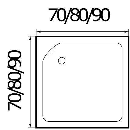 Поддон для душа Wemor 90/24 S 90x90