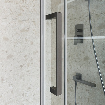 Душевая дверь BelBagno MARINO-2-BF-1-140-C-GM 140x195 прозрачная, оружейная сталь