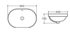 Раковина Art&Max AM6360 60 см белый