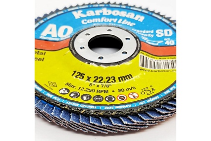 Диск лепестковый flap 125x22 мм, Р40 Karbosan KAR-981450