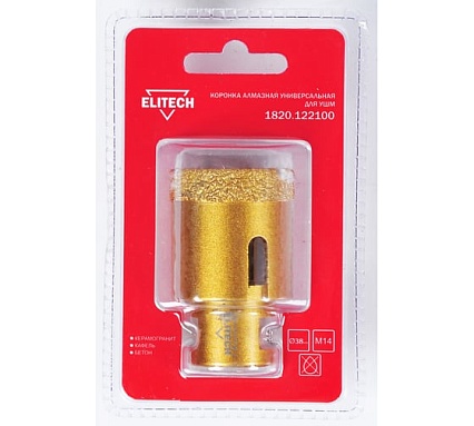 Коронка алмазная (38 мм; М14) Elitech 1820.122100