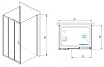 Душевой уголок RGW Passage PA-73 110x80, прозрачное