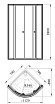 Душевой уголок Радомир 80x80 четверть круга, прозрачный