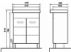 Тумба с раковиной Orange Таис 60 см, напольная, Ta-60TUW+RA