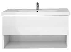 Тумба с раковиной Dreja Perfecto 90 см, белый глянец