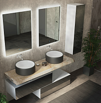 Мебель для ванной Velvex Gloss 160 см антрацит