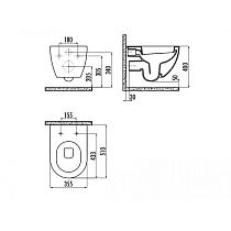 Подвесной унитаз Creavit Free FE320-00SM00E-0000 ободковый с функцией биде, черный матовый