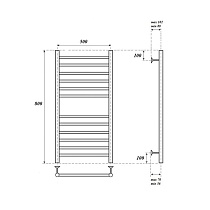 Полотенцесушитель водяной Point PN10158S П12 50x80, хром